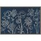 Indigo Floral I by Silvia Vassileva 23-in. W x 16-in. H. Canvas Wall Art Print Framed in Grey